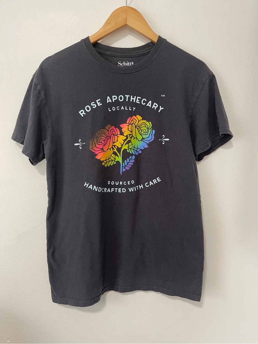 Gorpcore TV Merch Schitt's Creek Rose Apothecary Pride Rainbow T-Shirt